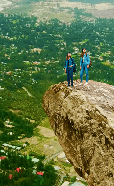View of skardu city from ringchan rock skardu Pakistan 
