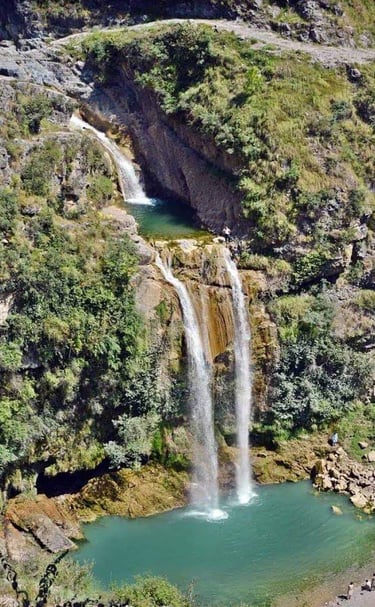 Beautiful view of Sajikot Waterfall Pakistan 