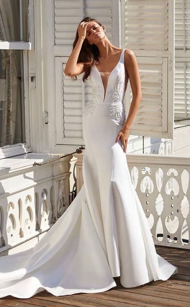 mariée portant une robe sirène