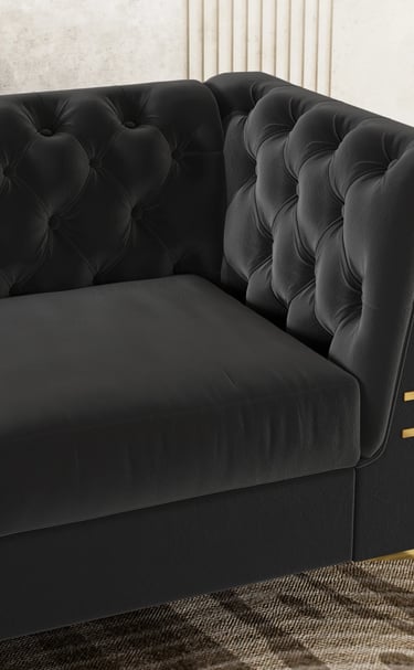 classic black valvet sofa 