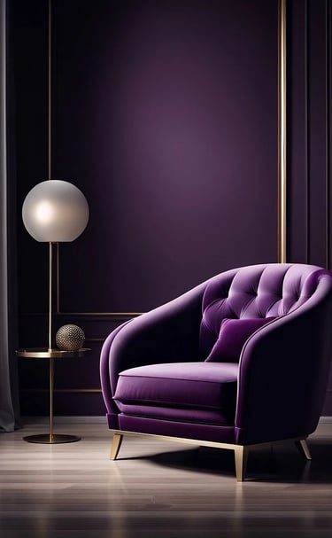 classic purple valvet sofa