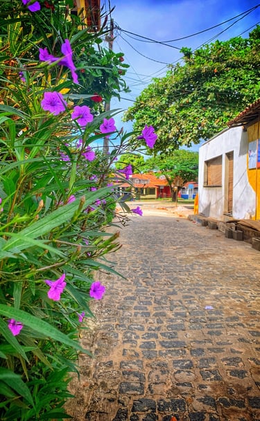 lha de Boipeba, Velha Boipeba, ruas Refúgio do Sagrado. Eventos e hospedagem