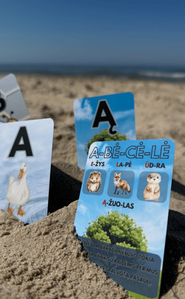 Lavinimo kortelės ABĖCĖLĖ