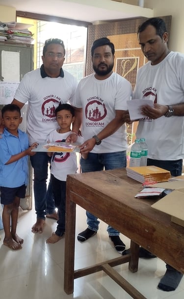 DONORIAM donation to school students