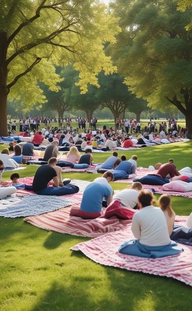 A vibrant gathering of Baha'i youth sharing ideas.