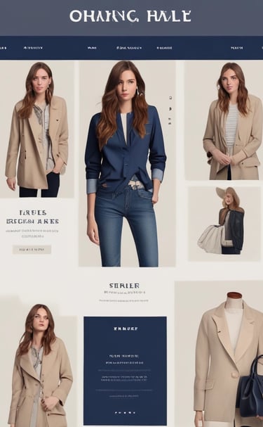 An elegant website design with dark purple and gold accents.