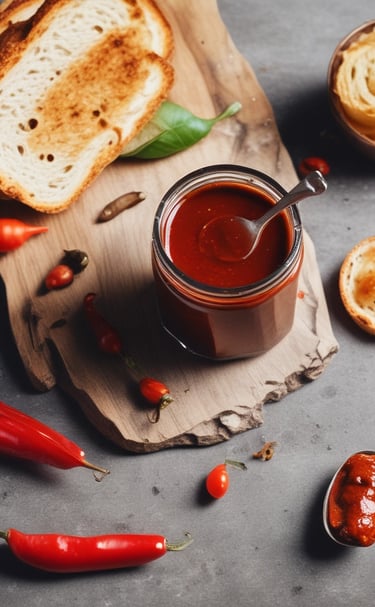 A bustling outdoor market stall displays a wide variety of vibrant antipasti and food items, including olives, cheeses, and spreads. The setup includes wooden bowls and serving utensils. People in the background are casually browsing and walking, creating a lively and inviting atmosphere.