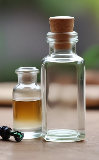 Two people wearing masks and gloves work behind a counter in an herbal medicine shop, surrounded by numerous wooden drawers and jars filled with various herbs and ingredients.