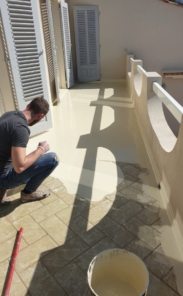 Etanchéité balcon en cours