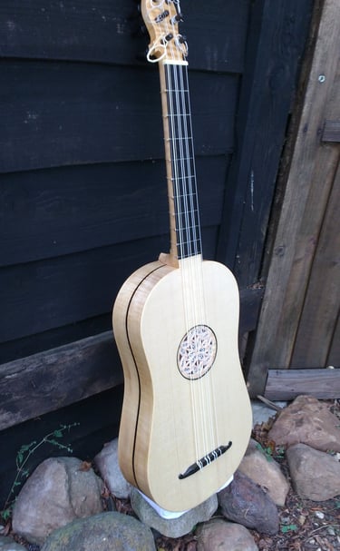 4 course guitar in figured maple