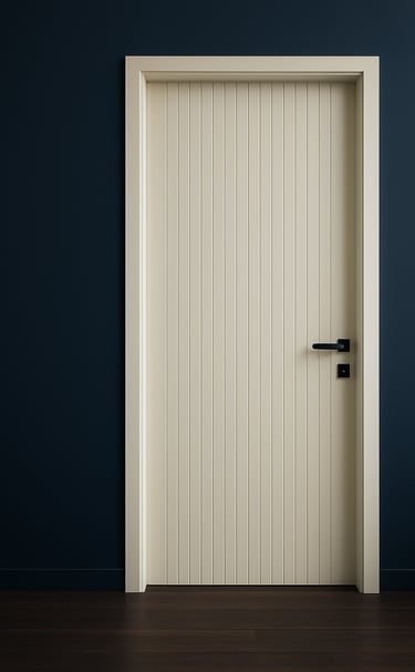 a door with a door handle and a door handle