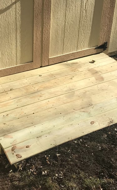 Wood shed ramp