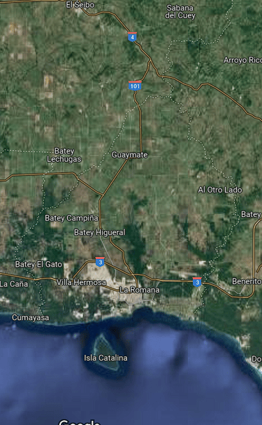 vista satelital de mapa