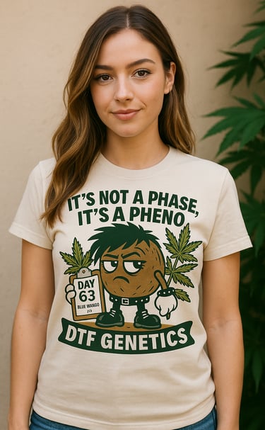 a woman with a themed t - shirt