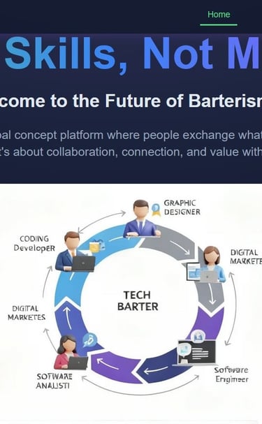 a website page with a picture of a man in a business suit