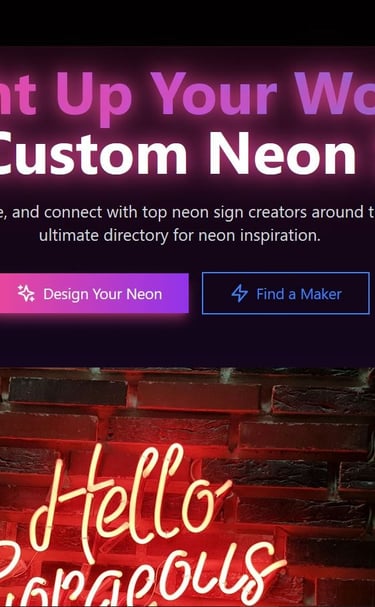 a neon sign that says hello neon signs