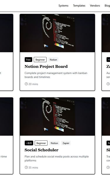 Featured Systems like notion, google,airtable and more