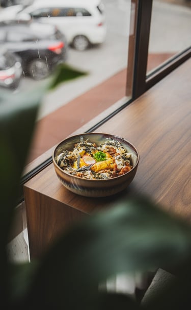 hearty rice bowl at Joyi Cafe in Batam
