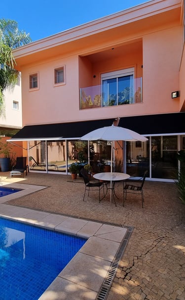 toldo com braço reto