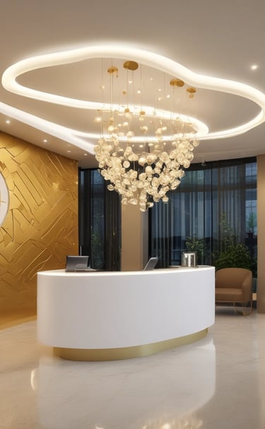 Bright task lighting focused on a stylish office workspace.