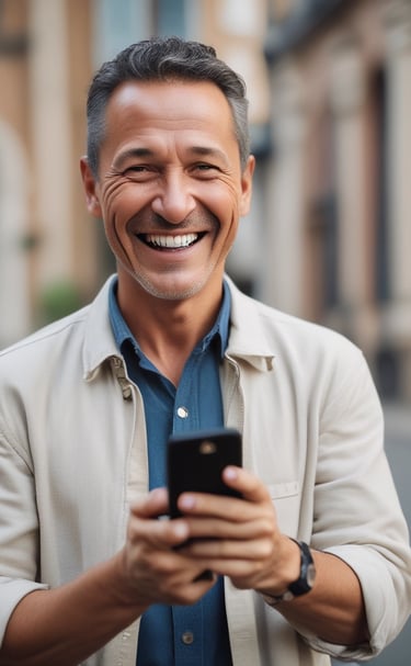 Close-up of a person speaking into their phone, demonstrating audio recognition