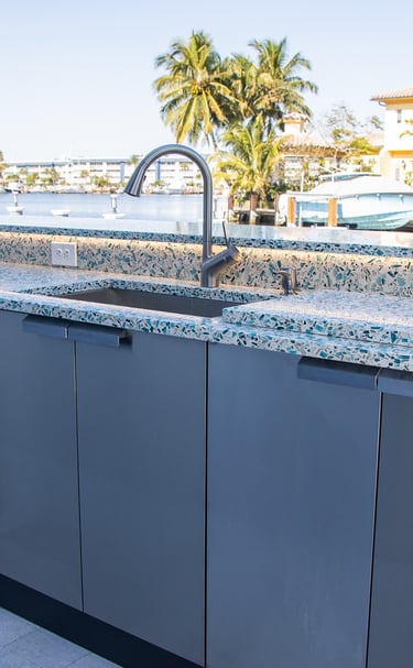 Outdoor kitchen and waterfront remodel South Florida