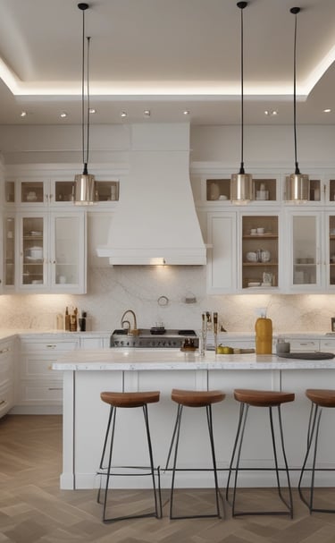 Stylish living area showcasing minimalist decor and charcoal background walls.