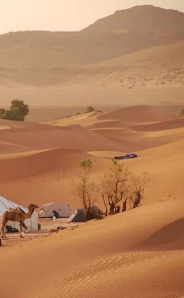 nomadic tent in chigaga desert zagora with soul of nomads