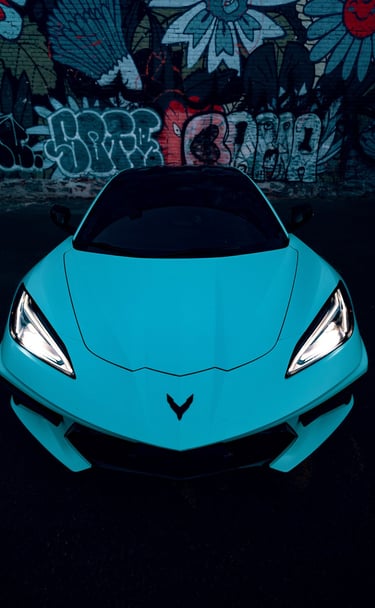Supercar, corvette c8, Montréal, mtl, car photography