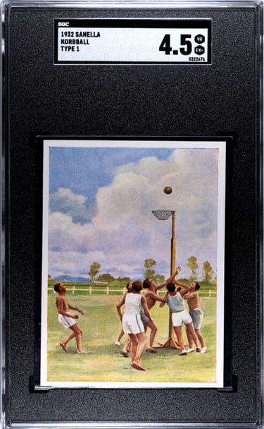 1932 Sanella Margarine Korbball Netball Basketball Type 1 Rare