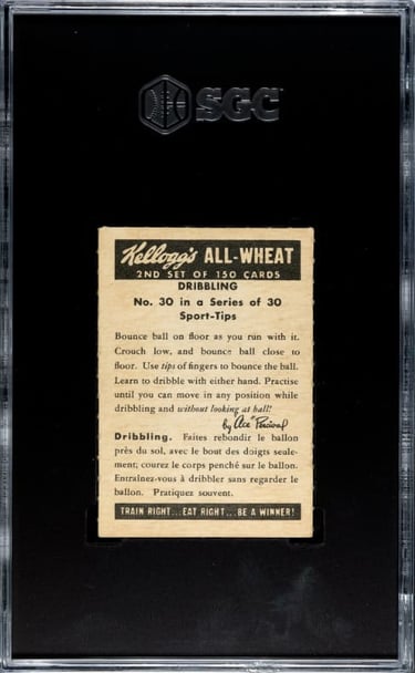 Vintage Kellogg's Canadian Sports card