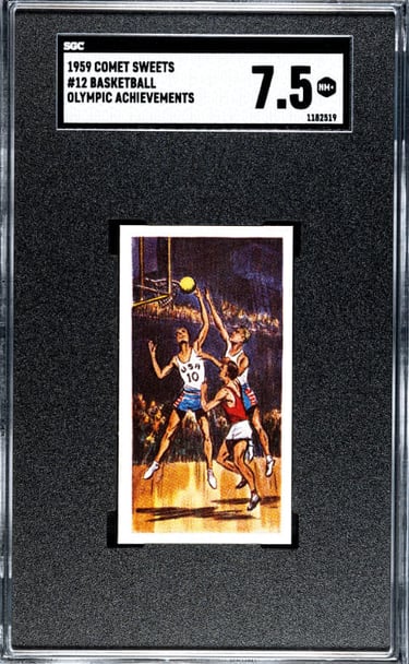 1959 Comet Candy Cigarettes English Basketball Card