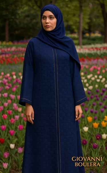 Saf ipek abaya modeli, zarif kesimi ve akıcı yapısıyla şıklığı ön plana çıkarır