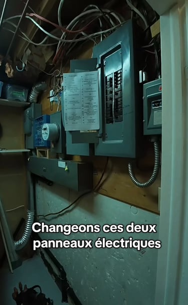 Vieille entrée électrique qui n'est pas assez forte afin de répondre aux besoins électriques.