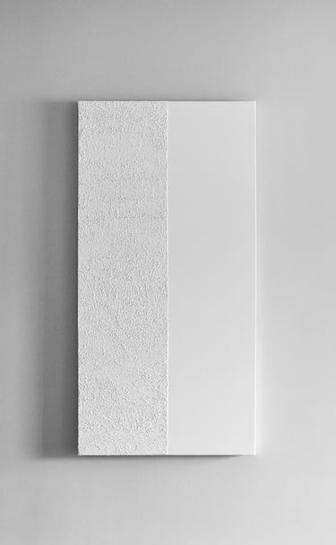 a white square shaped object with a white background