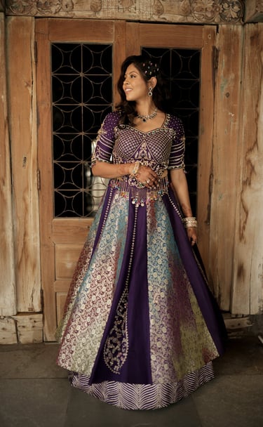 Professional wedding makeup artist near me creating bridal sister makeover in Gotri Title: Wedding M