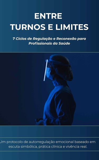 Capa de livro com profissional da saúde utilizando máscara