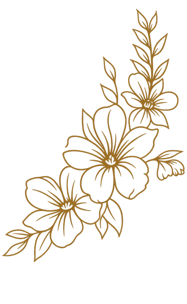 fiori stilizzati in beige