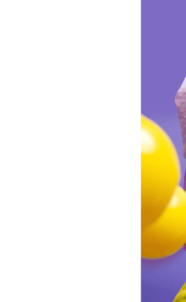 Child happily playing with balls