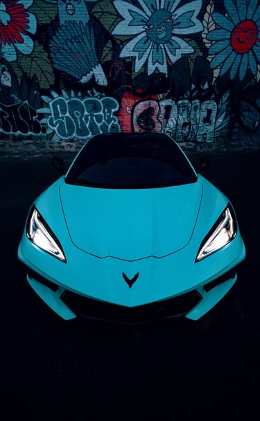 Supercar, corvette c8, Montréal, mtl, car photography