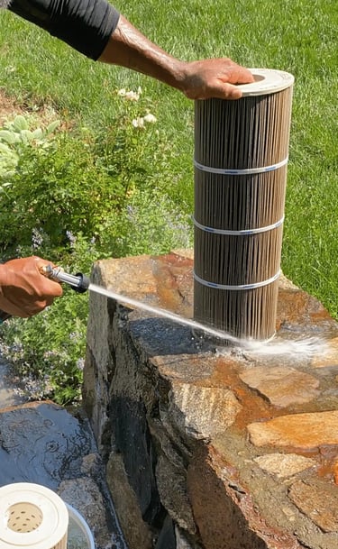 Professional pool filter cleaning services in Connecticut, ensuring optimal performance and clean wa