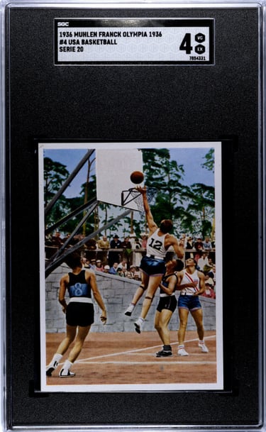 1936 German Basketball Card Muhlen Franck Team USA