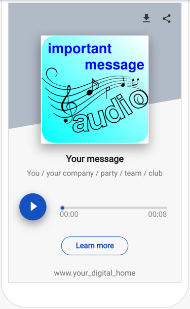 anwendung wiederverwendbarer qr-code fuer AUDIO marketing kampagne