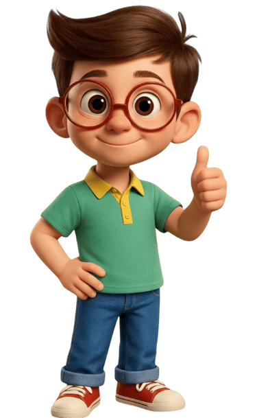 Boy character representing holistic character building and Akhlaq in a virtual academy.