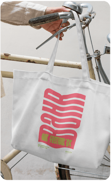 Werbematerial für Corporate Identity  und Branding für Bahr Art to Own - Logo auf Tasche