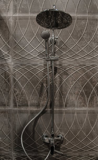 modern electric shower mixer installed by electrician in nuneaton