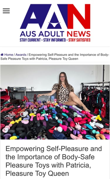 Pleasurelit Patricia in the news as the Pleasure Toy Queen