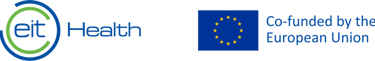 A logo for the european union for the EU EIT Health.