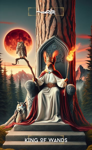 King of Wands Tarot Card Spiritual Forest Tarot Deck