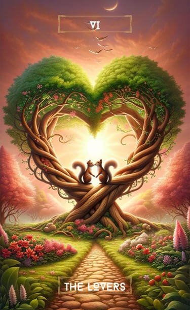 The Lovers Tarot Card Spiritual Forest Tarot Deck